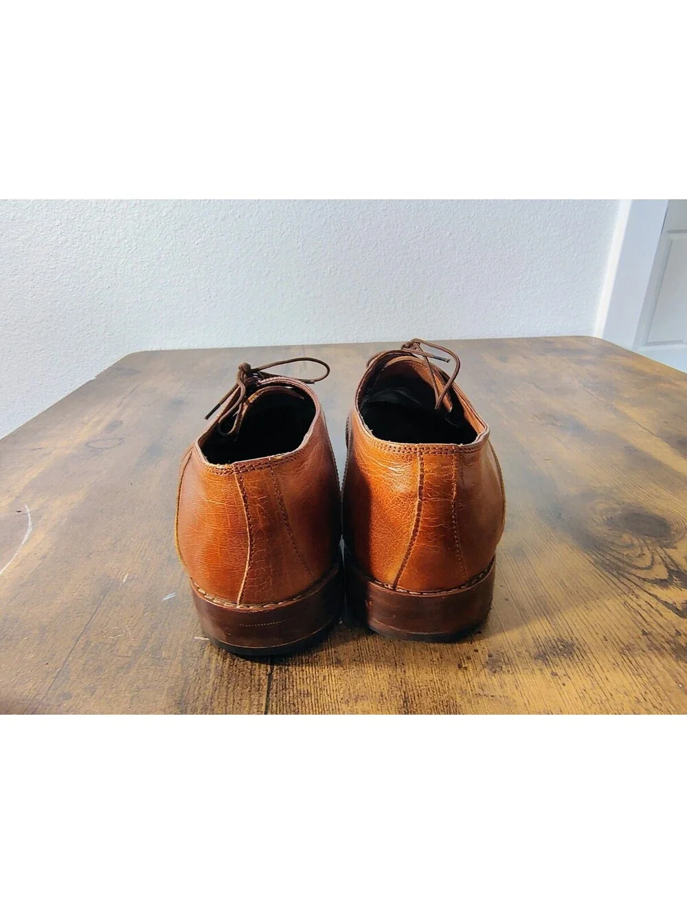 Orcade Mens 42 US 9 Brown Leather Cap Toe Oxford Dress Shoes Lace Up Brazil